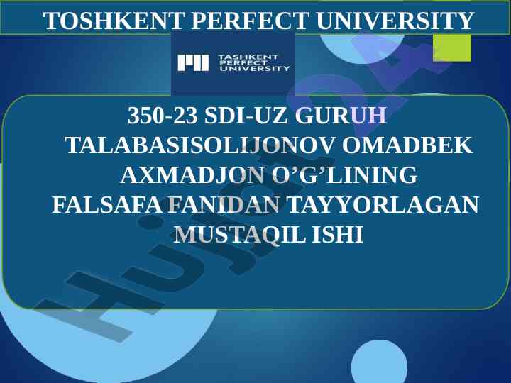 Xulosa chiqarishning umumiy mantiqiy tavsifi