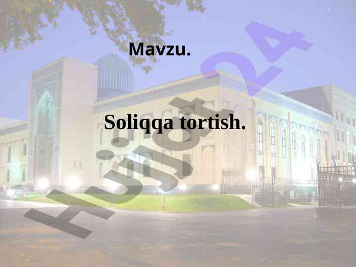 Soliqqa tortish amaliyoti va islomiy moliyaviy tizim