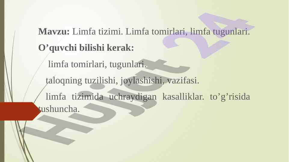 Limfa tizimi haqida tafsilotlar