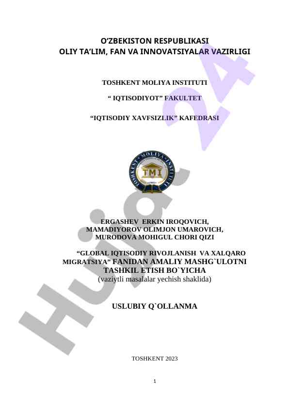 Global iqtisodiy rivojlanish va xalqaro migratsiya