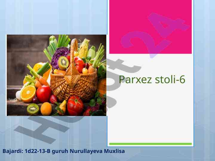 Davolash jadvalining ahammiyati va parhezlar