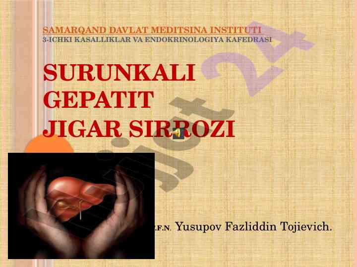 Surunkali gepatit va jigar funktsiyalari