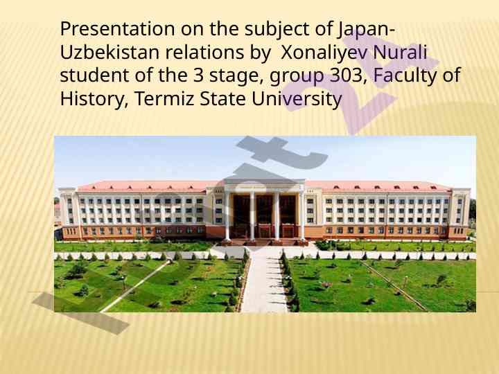 Cultural relations between japan and uzbekistan
