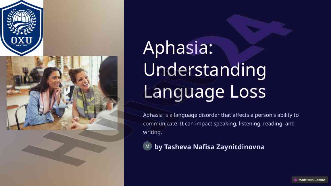 Aphasia understanding language loss and its types