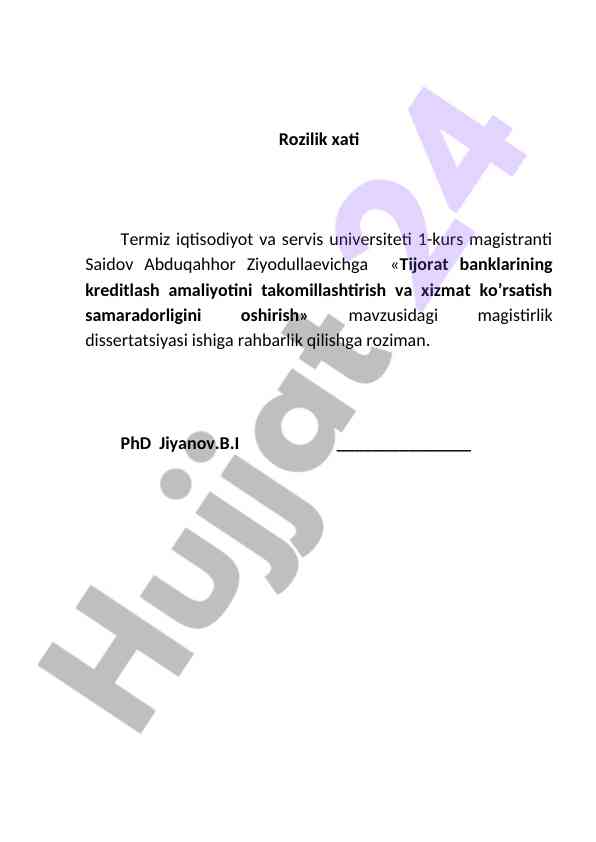 Tijorat Banklarining Kreditlash Amaliyoti