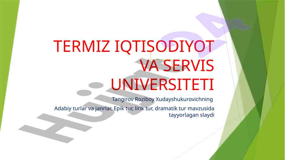 Adabiy turlar va janrlar epik lirik dramatik