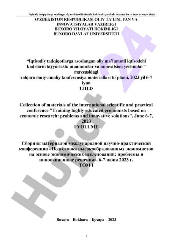Iqtisodiy tadqiqotlarga asoslangan kadrlar tayyorlash