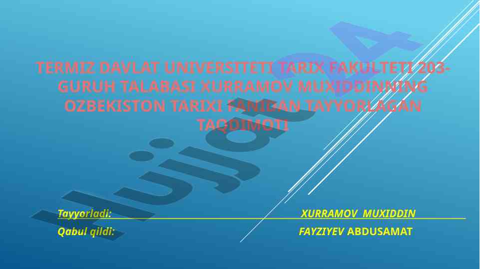Taqdimot buxoro amirligidagi harbiy mansablar