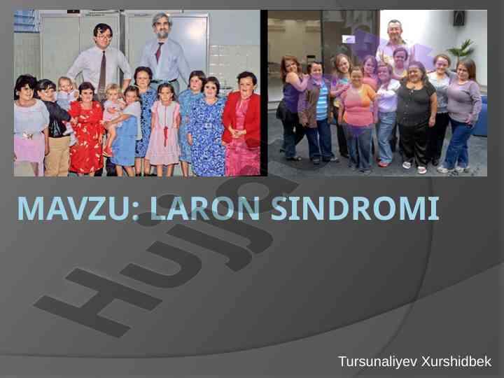 Laron sindromi va o'sish gormoni retseptorlari