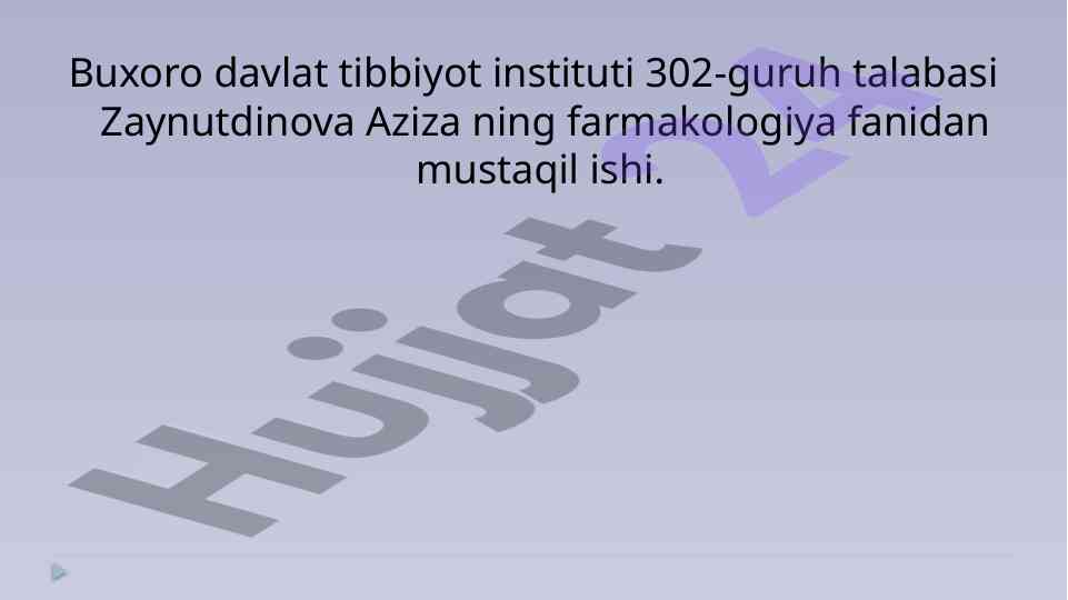 Antibiotiklar va umumiy qoidalar bilan tanishtirish