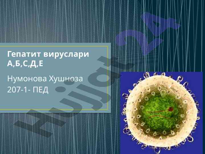 Гепатит вируслари ҳақида тўлиқ маълумот