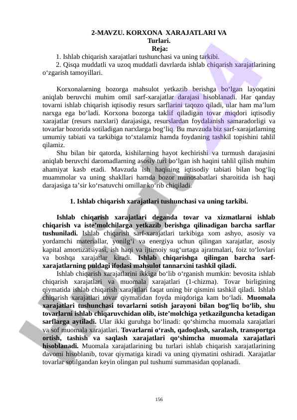 Korxona xarajatlari va ish haqi tahlili