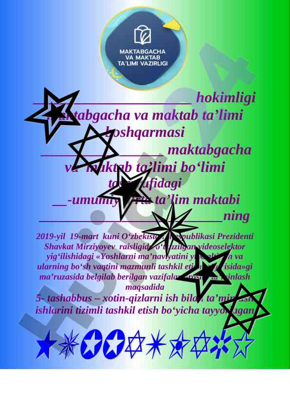 Yoshlarni ma'naviyatini yuksaltirish tashabbuslari