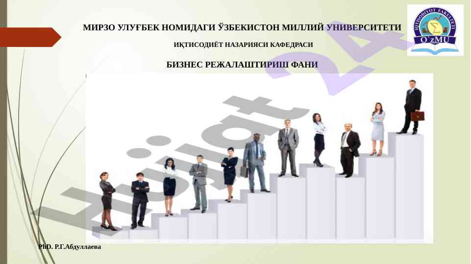 Tashkiliy reja va menejment phd asoslari