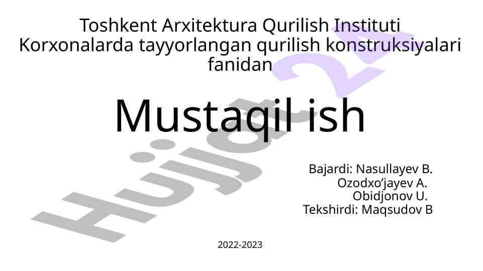 Armaturalarning turlari va xossalari