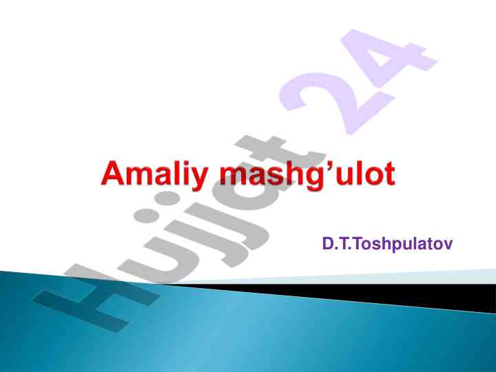 Molyal konsentratsiya hisoblash mislari