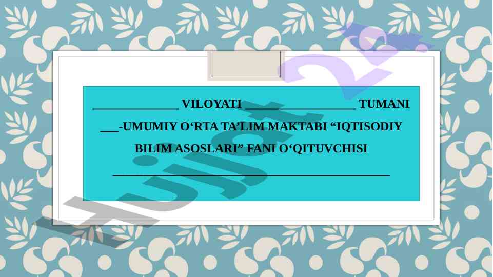 Iqtisodiy bilim asoslari - iqtisodiyot bilan tanishing