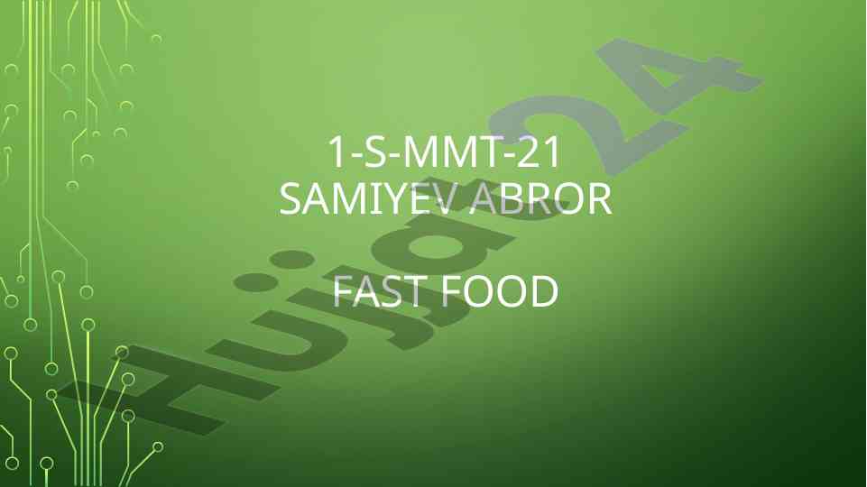 Fast food trends and industry overview