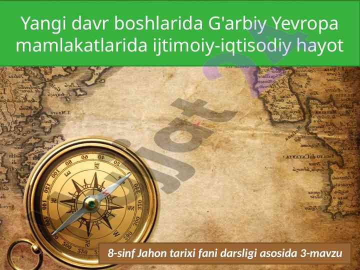 Yangi davrda g'arbiy yevropada aholi o'zgarishlari