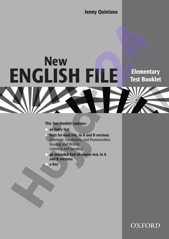 Key new english file elementary test booklet overview