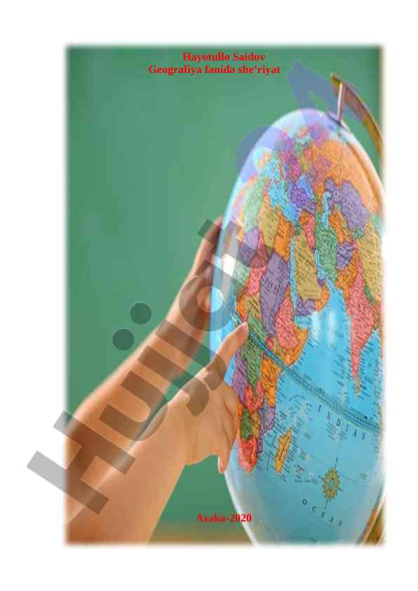 Geografiya fanida she’riyat asaka 2020 to’plami