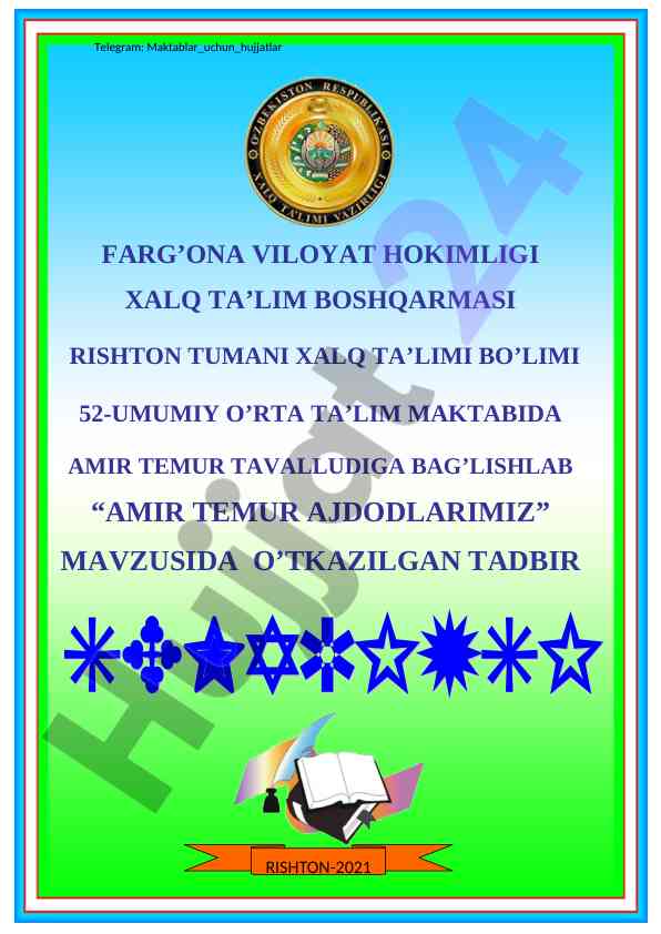 Amir temur ajdodlarimiz tadbiri