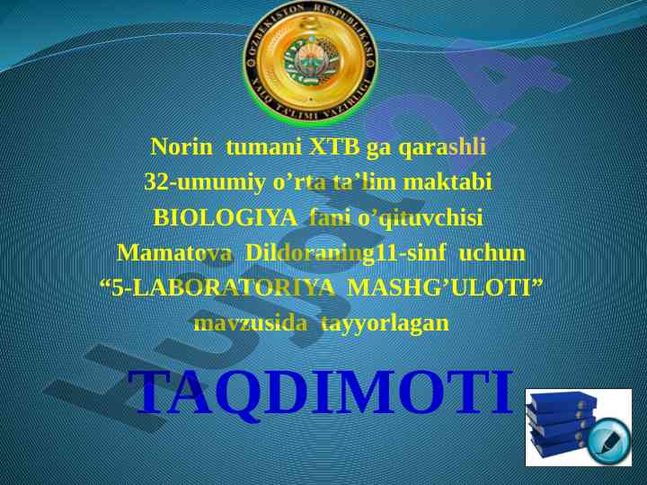 Umurtqali hayvonlar misolida aromorfoz o‘rganish
