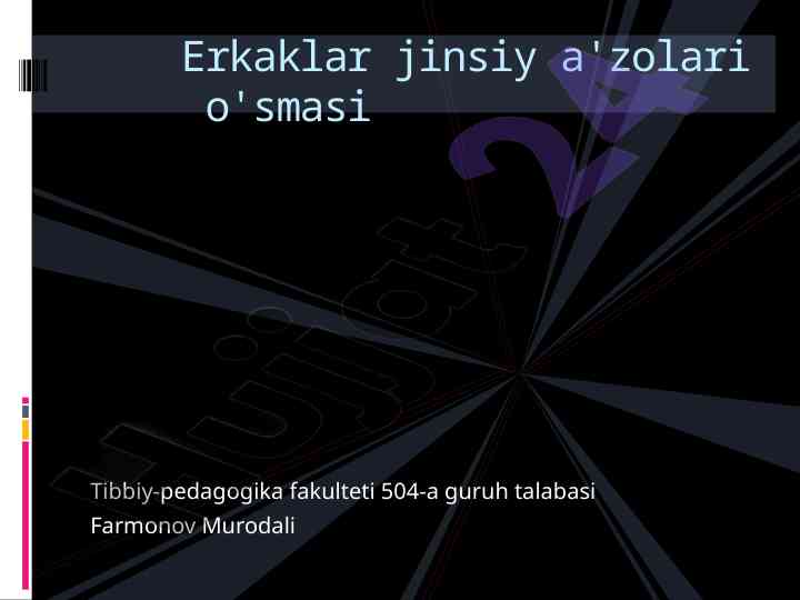 Jinsiy organga ait anatomik tahlil