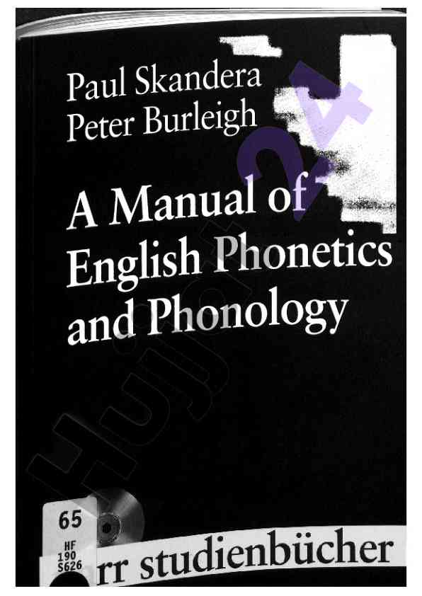 A manual of english phonetics and phonology
