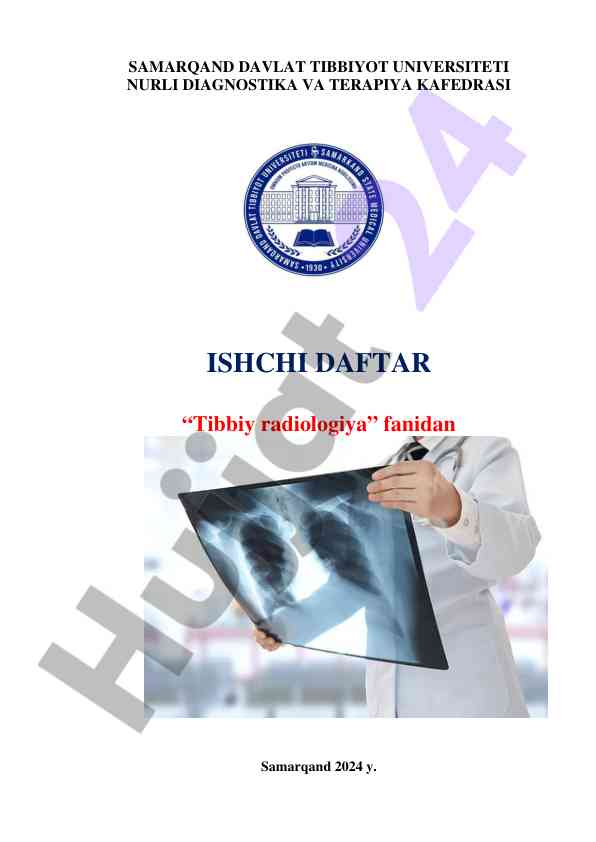 Tibbiy radiologiya fanidan ishchi daftar 2024