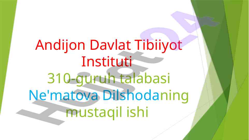 Harakat faolligi jismoniy haqida mustaqil ish