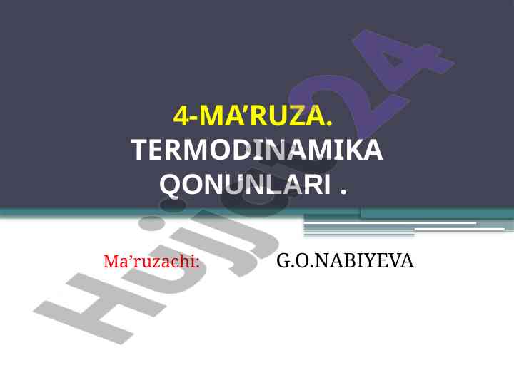 Termodinamikaga kirish: qonunlar va jarayonlar