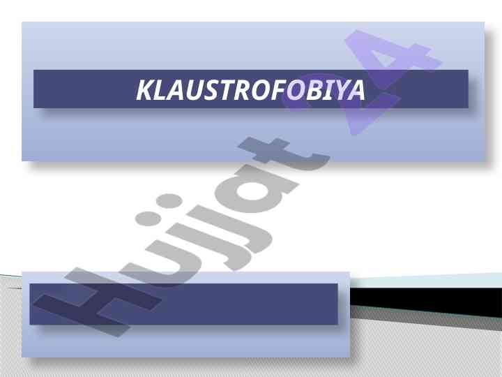 Klaustrofobiya: sabablari va davolash tamoyillari