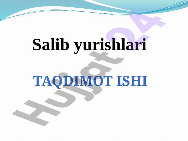 Salib yurishlari taqdimoti tarixi va tahlili