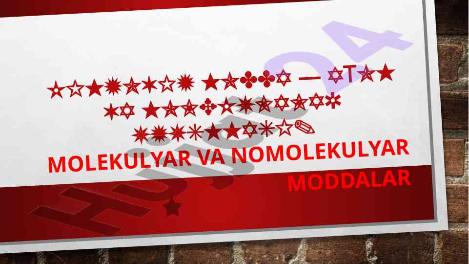 Kimyoviy modda - atom va molekular uyushmasi