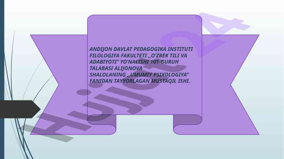 Ilk o'spirinlik va yoshlik davrida psixik rivojlanish