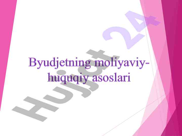 O‘zbekiston respublikasi moliya huquqi darsligi