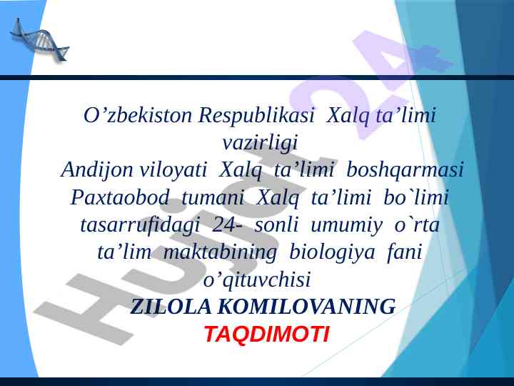 Ovqat hazm qilish orglarining tuzilishi va vazifasi