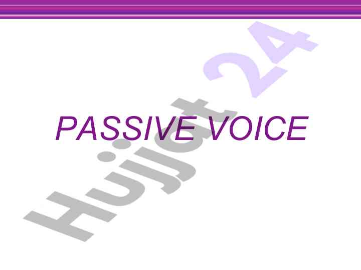 Understanding passive voice in english grammar