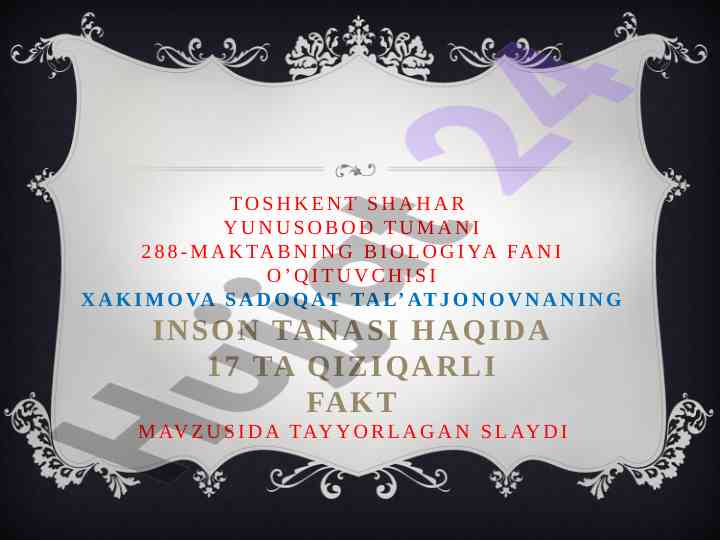Inson tanasi haqida 17 ta qiziqarlı fakt