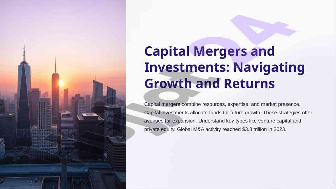 Capital mergers and investments growth strategies