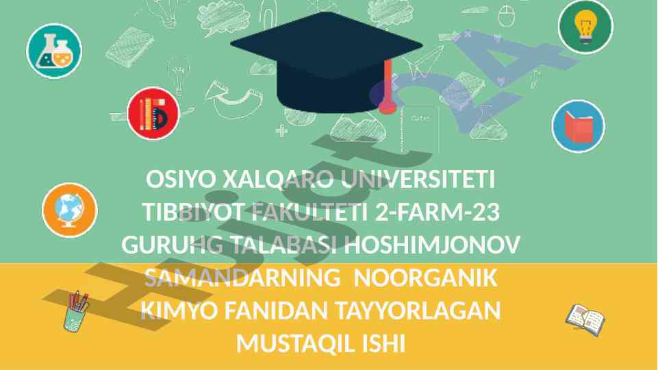 Ishqoriy metalllar va ularning xossalari