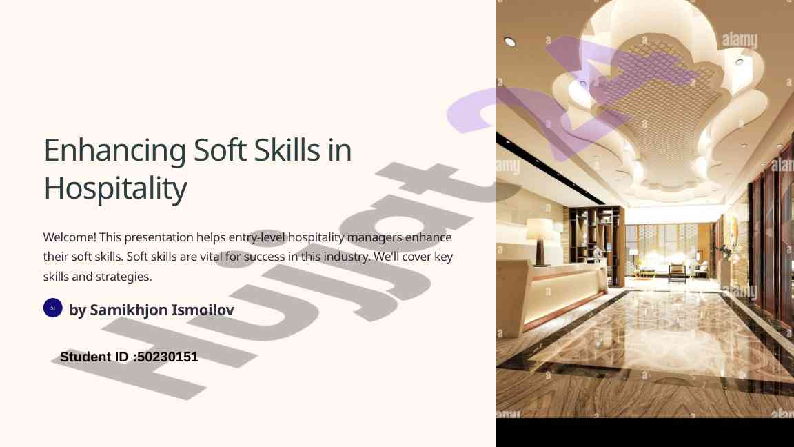 Enhancing soft skills for hospitality management