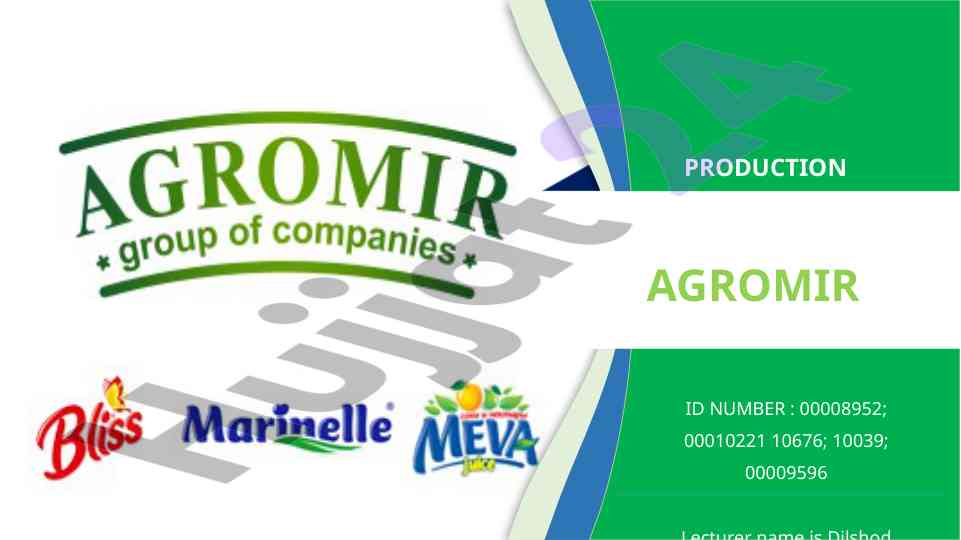 Agromir company marketing strategies overview