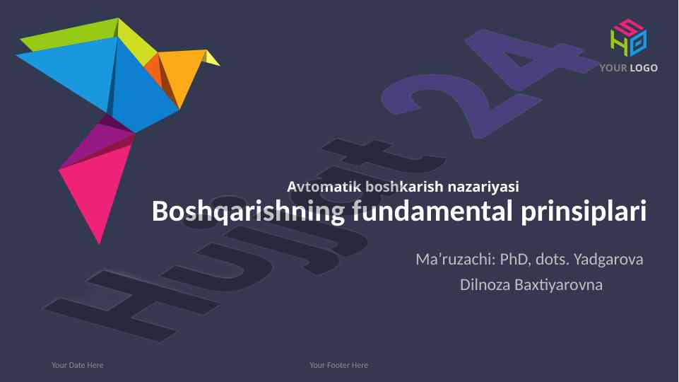 Avtomatik boshkarish nazariyasi asoslari