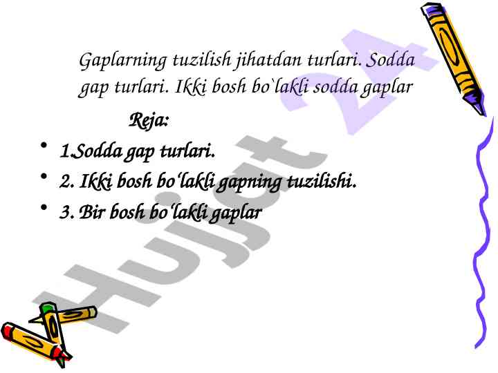 Gaplarning tuzilish jihatdan turlari tahlili