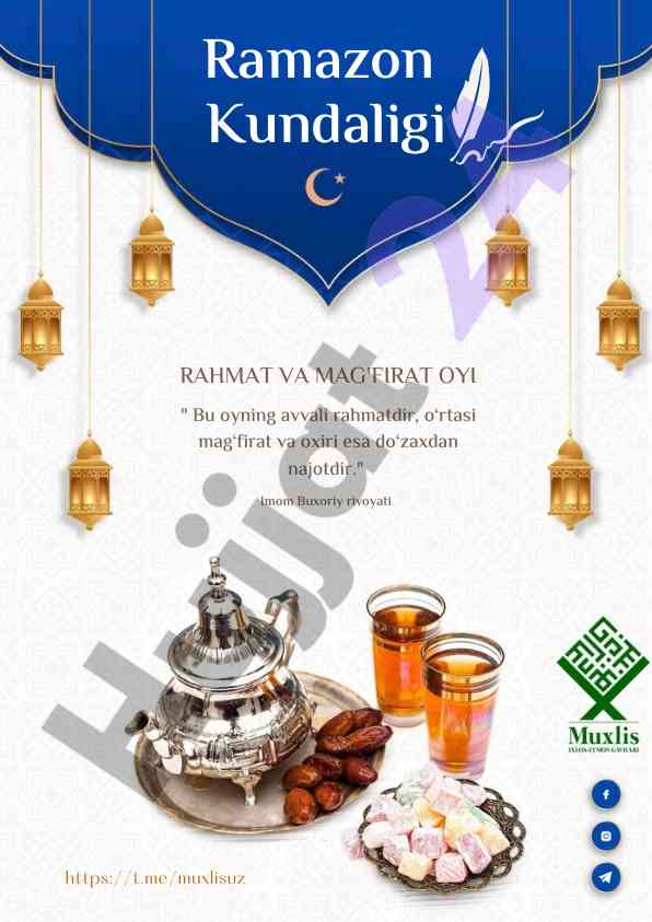 Ramazon oyi haqida ma'lumotlar taqdimoti