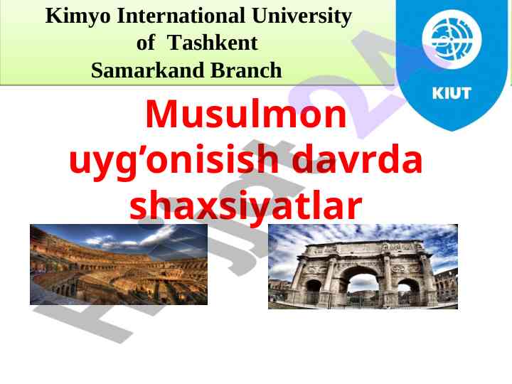 Musulmon uyg'onish davri shaxsiyatlari tahlili