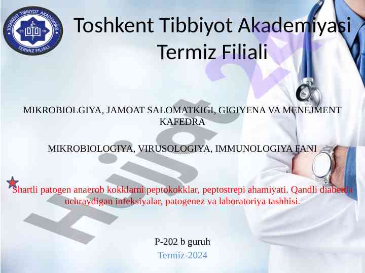 Mikrobiologiya va qandli diabetdagi infeksiyalar