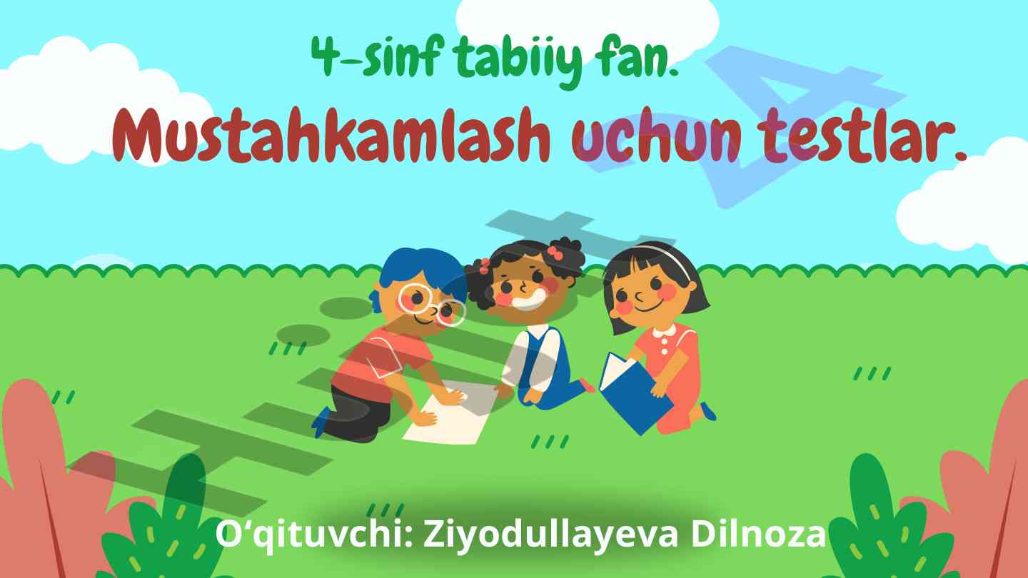4-sinf tabiy fan mustahkamlash testlari